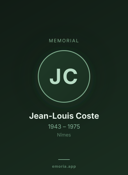 Memorial portrait of Jean-Louis Coste