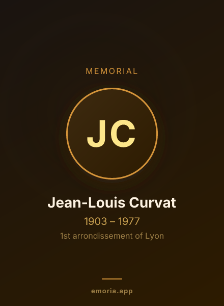 Memorial portrait of Jean-Louis Curvat