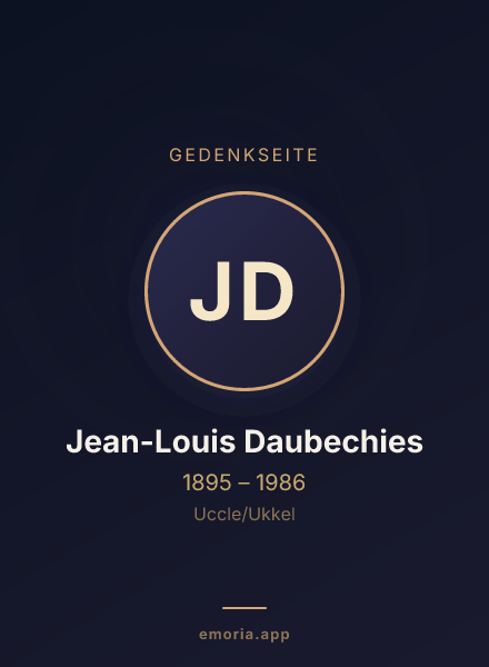 Gedenkportrait von Jean-Louis Daubechies