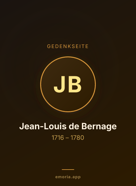 Gedenkportrait von Jean-Louis de Bernage