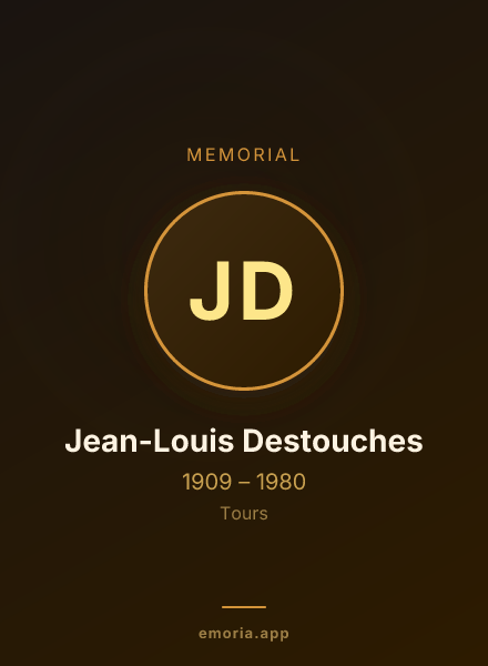 Memorial portrait of Jean-Louis Destouches