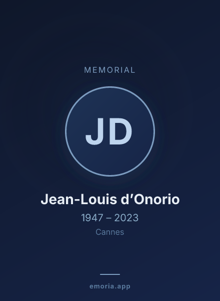 Memorial portrait of Jean-Louis d’Onorio