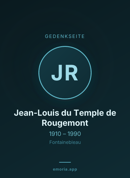 Gedenkportrait von Jean-Louis du Temple de Rougemont