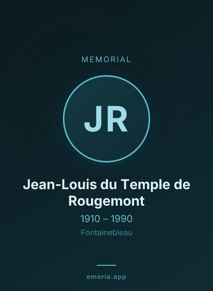 Memorial portrait of Jean-Louis du Temple de Rougemont