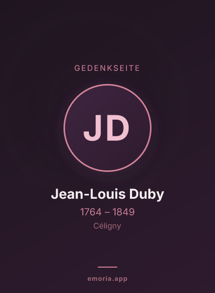 Gedenkportrait von Jean-Louis Duby