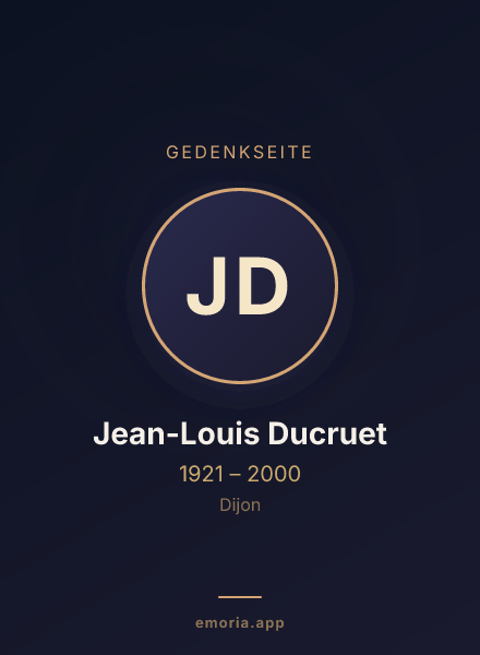 Gedenkportrait von Jean-Louis Ducruet
