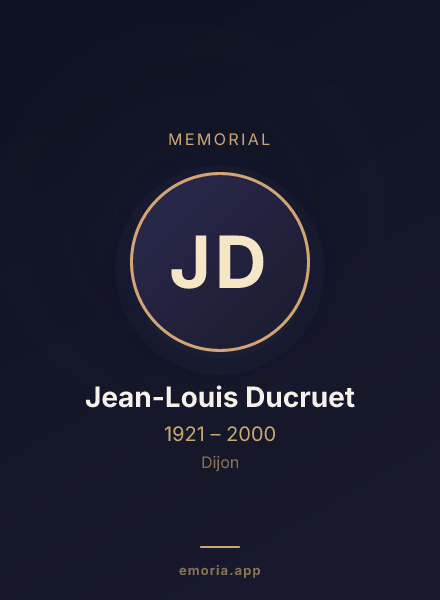 Memorial portrait of Jean-Louis Ducruet