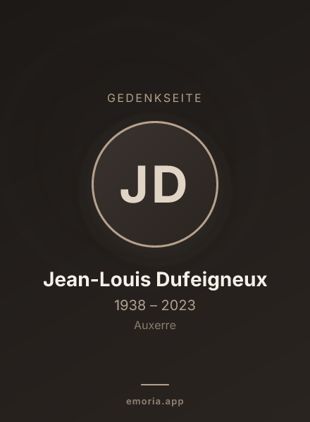 Gedenkportrait von Jean-Louis Dufeigneux