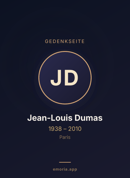 Gedenkportrait von Jean-Louis Dumas