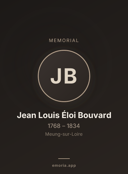 Memorial portrait of Jean Louis Éloi Bouvard