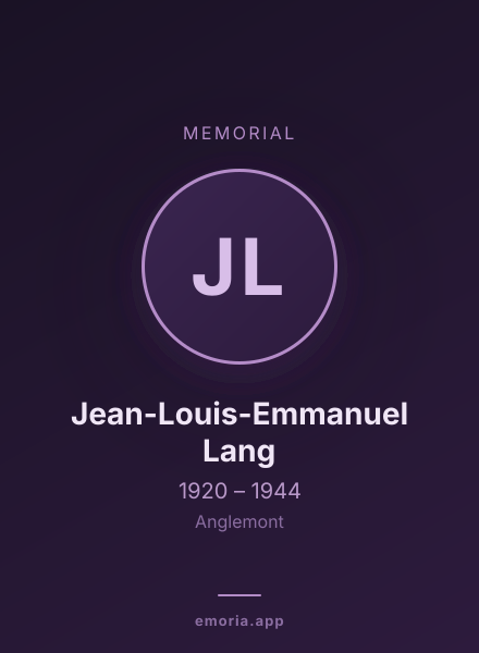 Memorial portrait of Jean-Louis-Emmanuel Lang