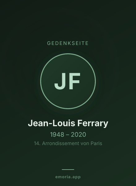 Gedenkportrait von Jean-Louis Ferrary