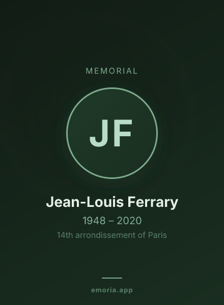 Memorial portrait of Jean-Louis Ferrary