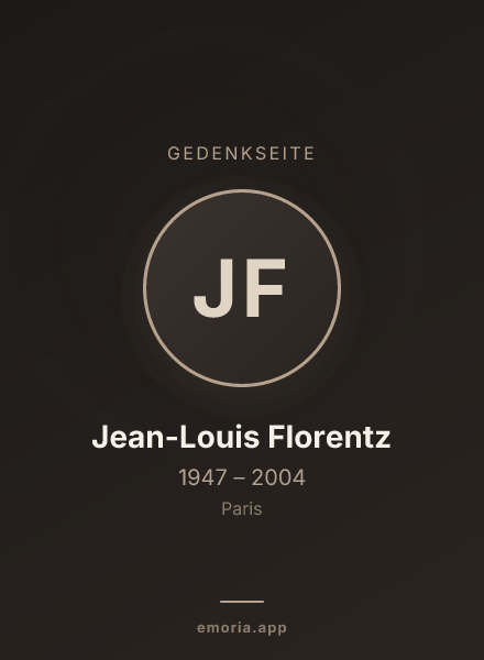 Gedenkportrait von Jean-Louis Florentz