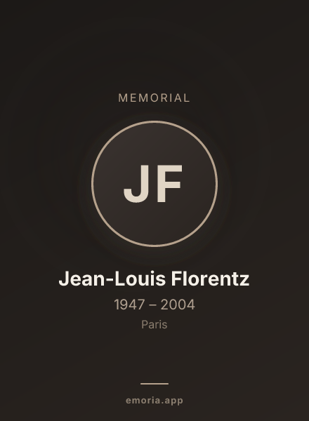Memorial portrait of Jean-Louis Florentz