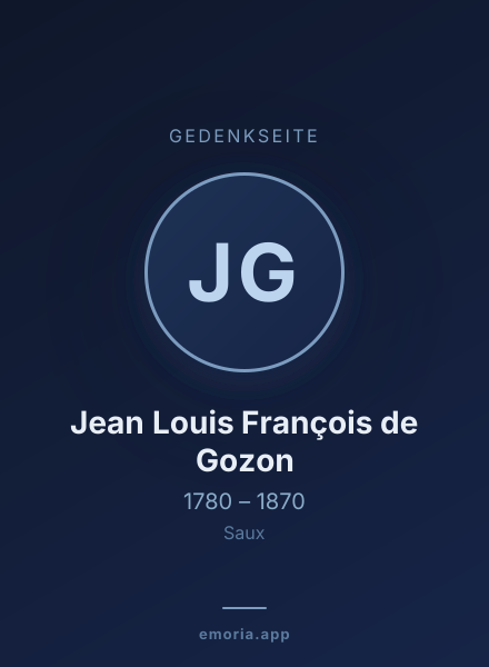 Gedenkportrait von Jean Louis François de Gozon