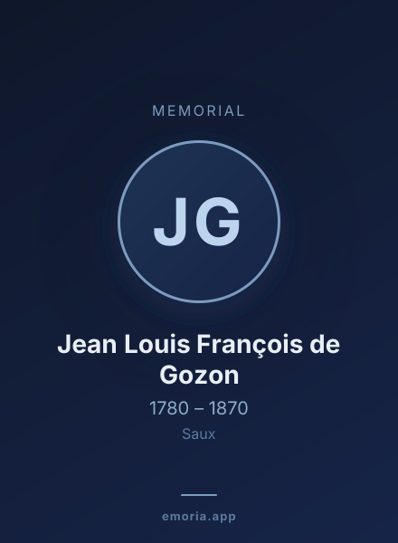 Memorial portrait of Jean Louis François de Gozon