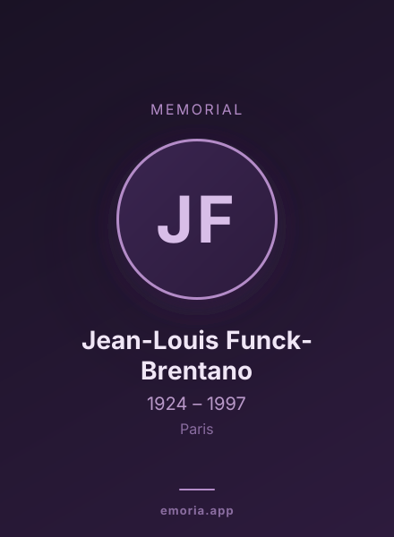 Memorial portrait of Jean-Louis Funck-Brentano