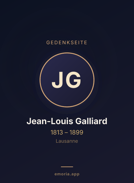 Gedenkportrait von Jean-Louis Galliard