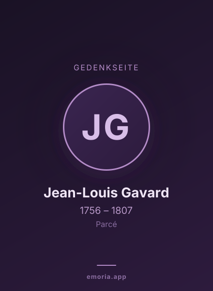 Gedenkportrait von Jean-Louis Gavard