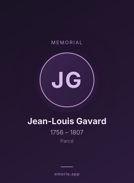 Memorial portrait of Jean-Louis Gavard