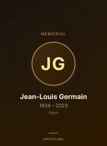 Memorial portrait of Jean-Louis Germain