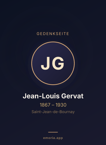 Gedenkportrait von Jean-Louis Gervat