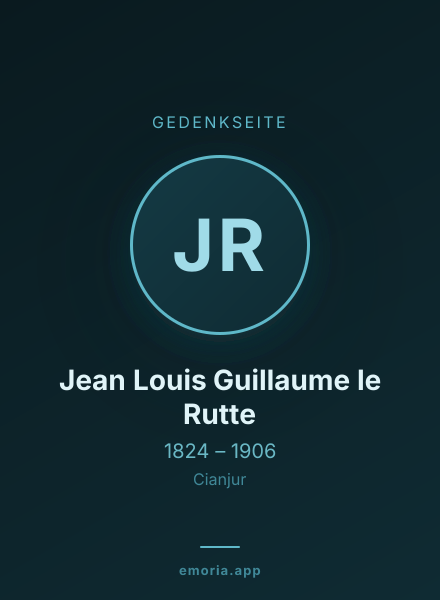 Gedenkportrait von Jean Louis Guillaume le Rutte