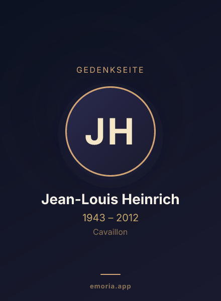 Gedenkportrait von Jean-Louis Heinrich