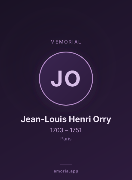 Memorial portrait of Jean-Louis Henri Orry