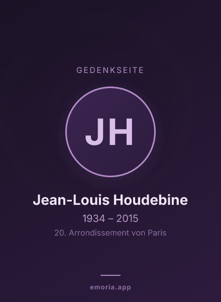 Gedenkportrait von Jean-Louis Houdebine