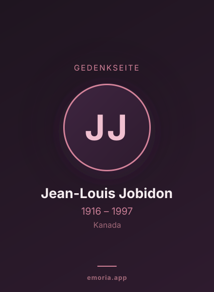 Gedenkportrait von Jean-Louis Jobidon