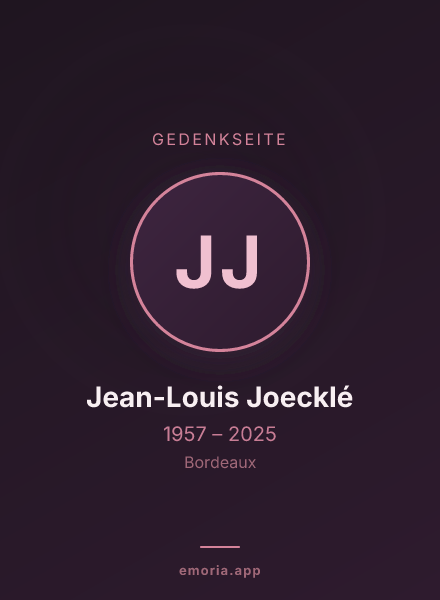 Gedenkportrait von Jean-Louis Joecklé