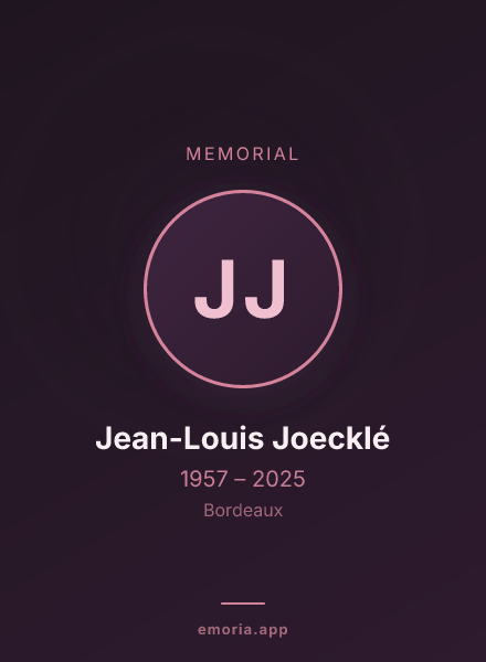 Memorial portrait of Jean-Louis Joecklé
