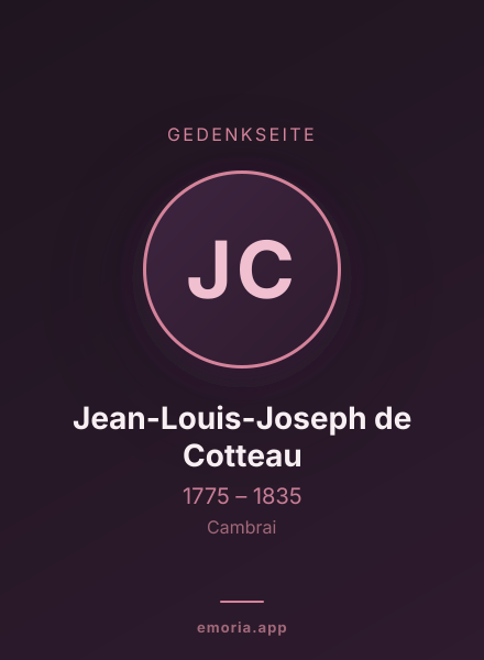 Gedenkportrait von Jean-Louis-Joseph de Cotteau