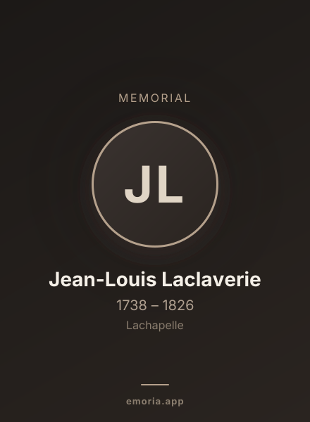 Memorial portrait of Jean-Louis Laclaverie