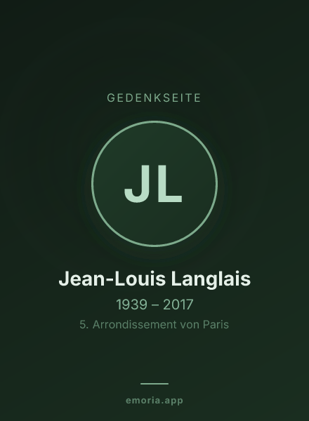 Gedenkportrait von Jean-Louis Langlais