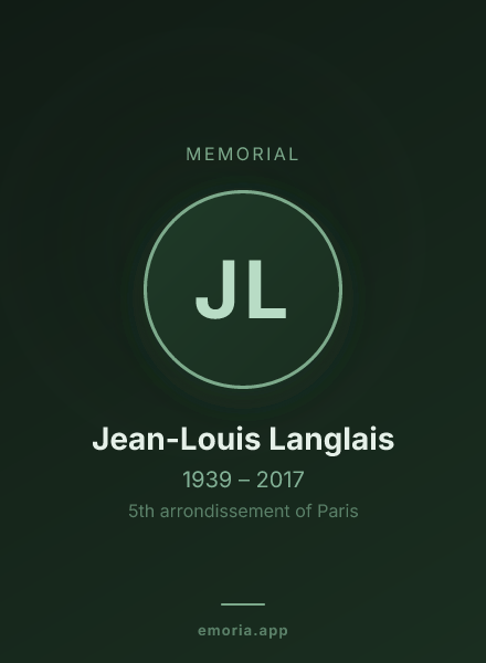 Memorial portrait of Jean-Louis Langlais
