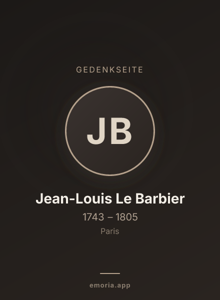 Gedenkportrait von Jean-Louis Le Barbier