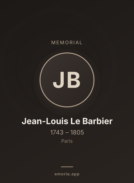 Memorial portrait of Jean-Louis Le Barbier