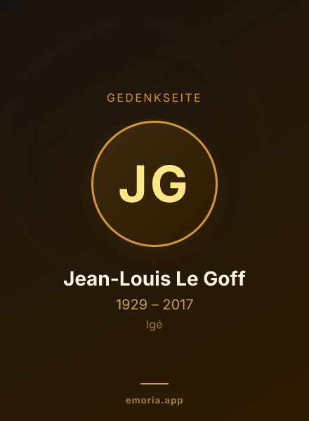 Gedenkportrait von Jean-Louis Le Goff