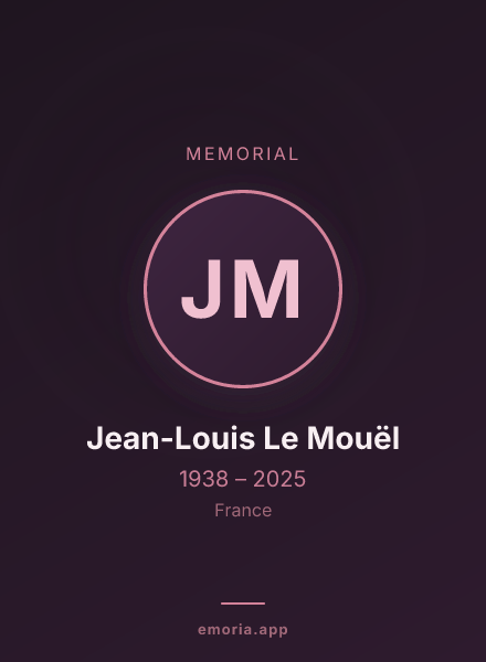 Memorial portrait of Jean-Louis Le Mouël