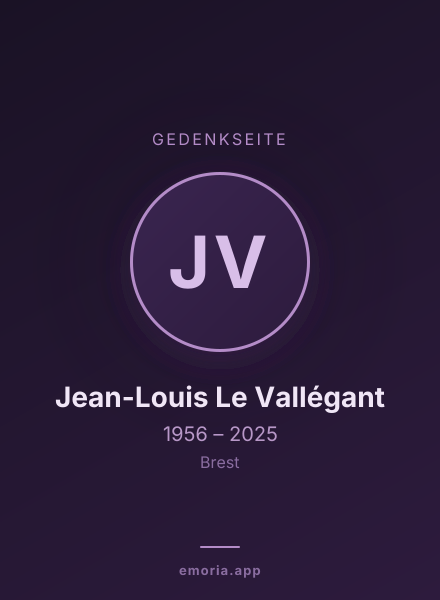 Gedenkportrait von Jean-Louis Le Vallégant