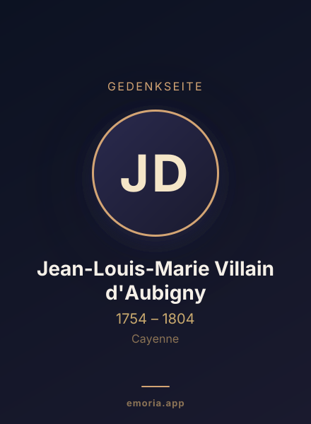 Gedenkportrait von Jean-Louis-Marie Villain d'Aubigny