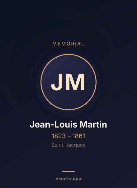 Memorial portrait of Jean-Louis Martin