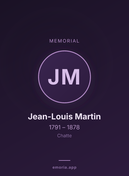 Memorial portrait of Jean-Louis Martin