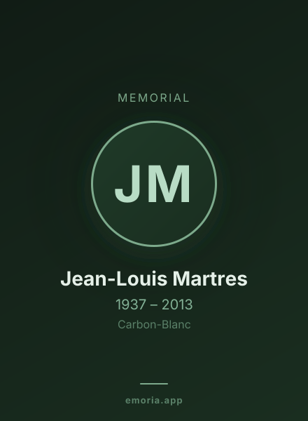 Memorial portrait of Jean-Louis Martres