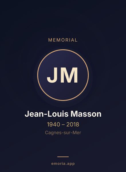 Memorial portrait of Jean-Louis Masson