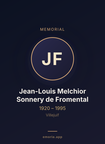 Memorial portrait of Jean-Louis Melchior Sonnery de Fromental