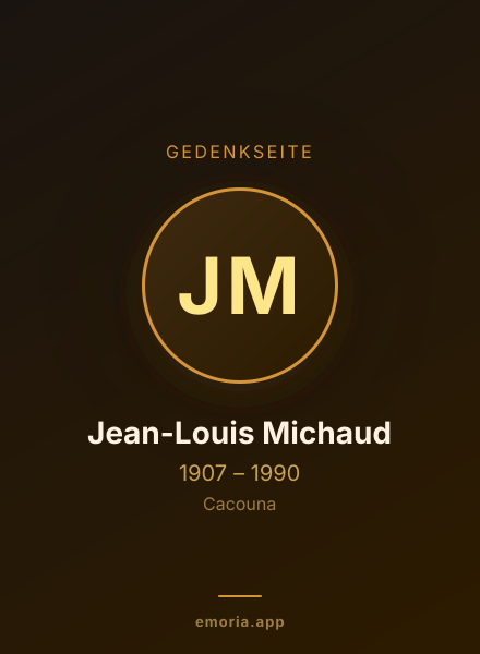 Gedenkportrait von Jean-Louis Michaud